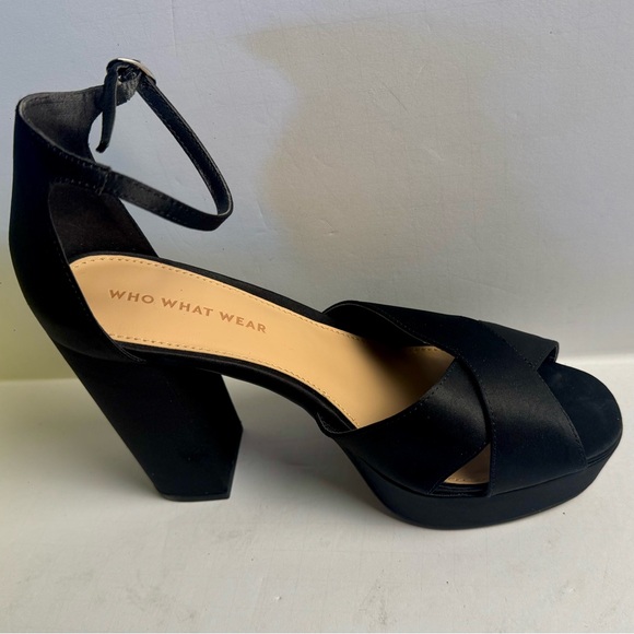 Who What Wear Black Strappy Heels Size 6 1/2 - Picture 8 of 10